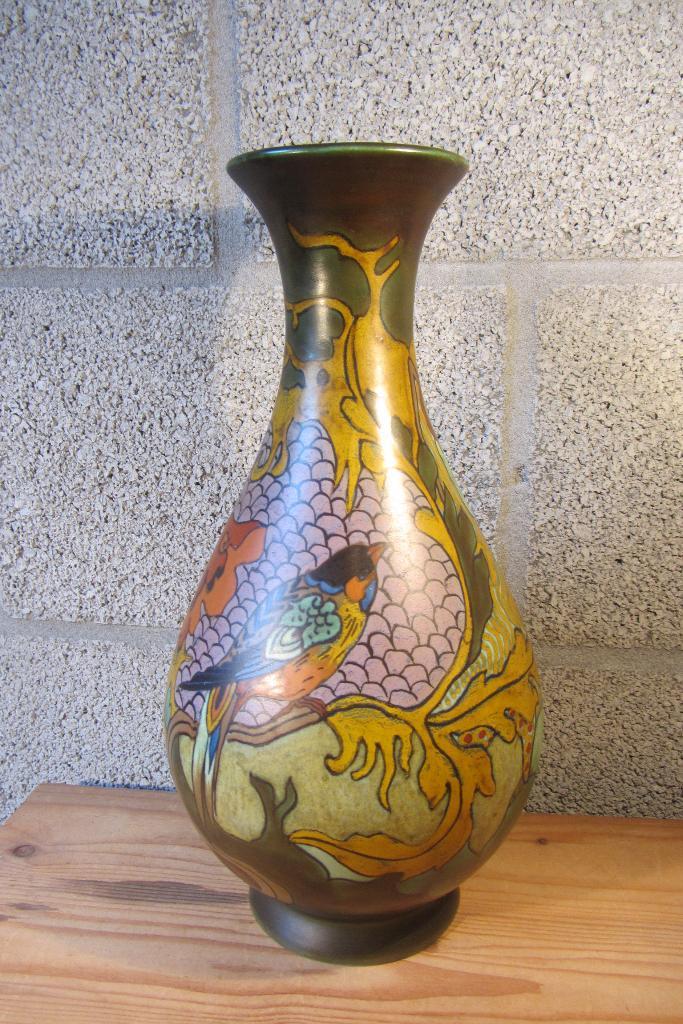 Fraaie vaas (plateel)  van de Zuid-Holland, Gouda, Antiek en Kunst, Antiek | Keramiek en Aardewerk, Ophalen of Verzenden