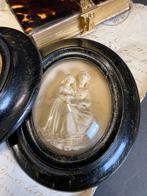 19 eeuwse religie meerschuimen lijst glas, Antiek en Kunst, Antiek | Religie, Ophalen of Verzenden