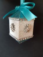 Kerstornament Ijsblauw glitter 3 Kurt S. Adler, Diversen, Kerst, Verzenden, Nieuw