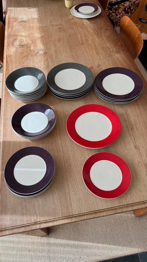 Hema Borden Vintage, Huis en Inrichting, Keuken | Servies, Gebruikt, Bord(en), Overige stijlen, Porselein, Ophalen