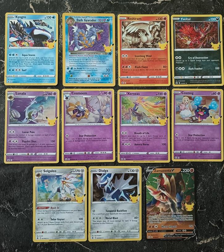 | SET | 11 Kaarten - Pokemon Celebrations, Hobby en Vrije tijd, Verzamelkaartspellen | Pokémon, Zo goed als nieuw, Ophalen of Verzenden