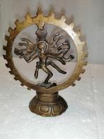 Beeld, Shiva Nataraja en Ganesha - 15 cm - Brons, Huis en Inrichting, Ophalen of Verzenden, Zo goed als nieuw