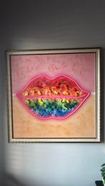 Schilderij met neon led 83x83 cm, Ophalen of Verzenden