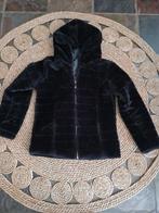 Zwarte bontjas bontjasje met capuchon maat XS/S, Kleding | Dames, Ophalen, Zo goed als nieuw, Maat 34 (XS) of kleiner, Zwart