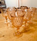 Grote vintage wijnglazen Swirl Rosaline/ Luminarc, Frankrijk, Ophalen of Verzenden, Zo goed als nieuw, Overige typen