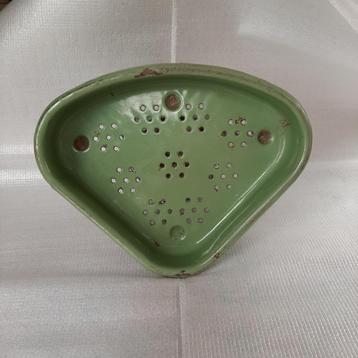 Gootsteenbakje emaille groen driehoekig beschikbaar voor biedingen