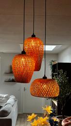Complete Rotan lampen set, Huis en Inrichting, Lampen | Hanglampen, Ophalen of Verzenden, Zo goed als nieuw