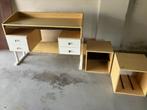 Bureautje met boekenkast en 2 kubussen, Huis en Inrichting, Bureaus, Ophalen, Gebruikt, Bureau