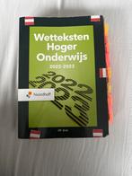 Wetteksten Hoger Onderwijs 2022/2023 - Noordhoff, Boeken, Studieboeken en Cursussen, Ophalen of Verzenden, Gelezen, HBO