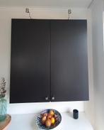 Ikea Besta wandmeubel zwart-bruin, Huis en Inrichting, Kasten | Wandmeubels, Ophalen, Zo goed als nieuw, Minder dan 150 cm, Minder dan 100 cm