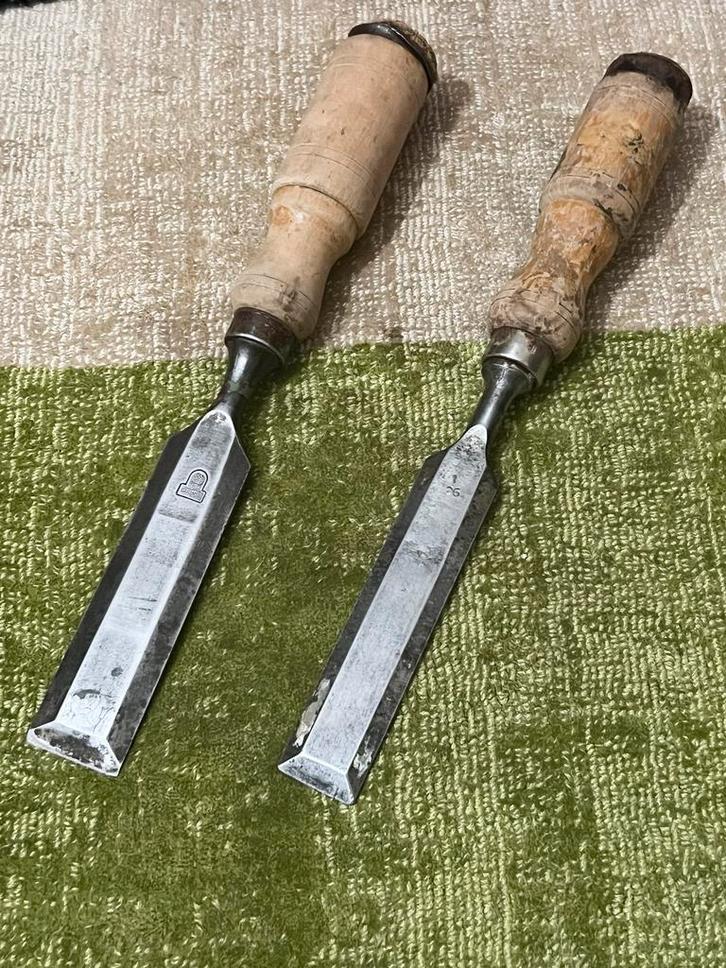 Antieke J.N.I.J. Eskilstuna  Beitels - Set van 2 stuks, Antiek en Kunst, Antiek | Gereedschap en Instrumenten, Ophalen of Verzenden