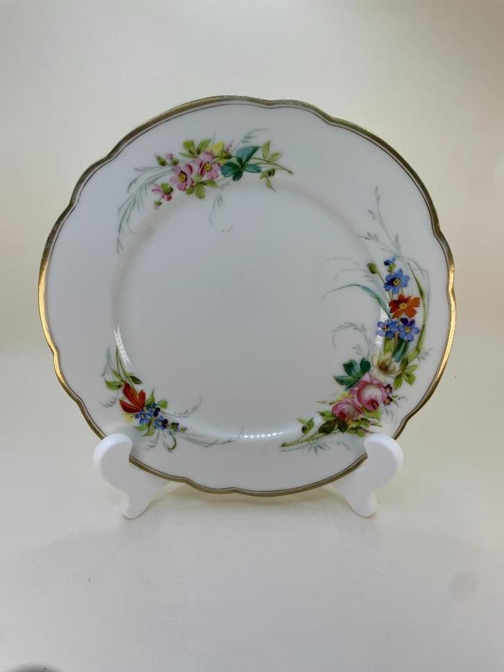 Prachtig lichtgewicht porseleinen bord, handbeschilderd 21cm, Antiek en Kunst, Antiek | Porselein, Verzenden