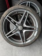 Mercedes C63 AMG Velgen + Zomerbanden, Auto-onderdelen, 19 inch, Gebruikt, 255 mm, Banden en Velgen