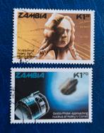 Zambia 2 pzs Halley's comet, Postzegels en Munten, Verzenden, Zambia, Gestempeld