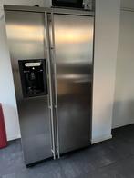 Rvs amerikaanse koelkast/vriezer, watertap defect, Witgoed en Apparatuur, Koelkasten en IJskasten, Ophalen, Gebruikt, 200 liter of meer