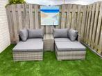 Loungeset incl afdekhoes en hoes om kussens in te bewaren, Ophalen, Zo goed als nieuw