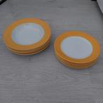 5 gele diepe borden en 5 gele boterhambordjes, Ophalen of Verzenden, Overige stijlen, Bord(en)