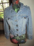 F898 EDC mt S-M denim jasje spijkerjasje epauletten, Zo goed als nieuw, Jasje, Maat 36 (S), EDC