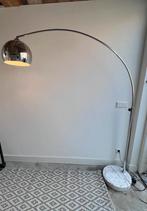 Vloerlamp chrome met marmer voet, Huis en Inrichting, Lampen | Vloerlampen, 150 tot 200 cm, Gebruikt, Ophalen of Verzenden