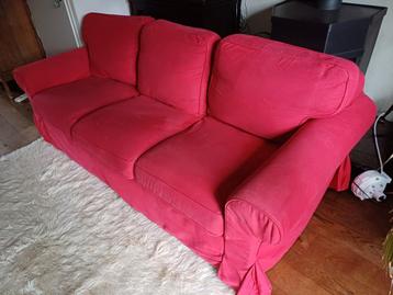 Gratis rode Ikea Ektorp 3-zits slaapbank - afbeelding 2