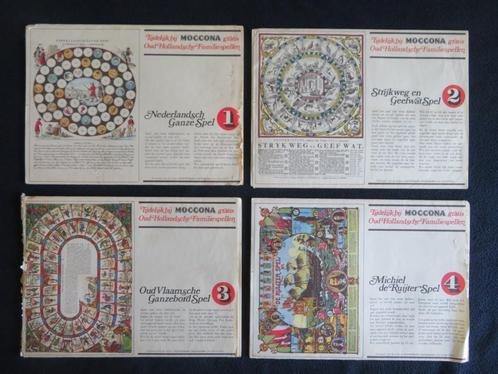 4 Oud Hollandsche Familie-spellen, Hobby en Vrije tijd, Gezelschapsspellen | Bordspellen, Gebruikt, Drie of vier spelers, Ophalen of Verzenden