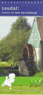 Pl1749 plattegrond leudal fiets en wandelroutes  --, Ophalen of Verzenden, 1800 tot 2000, Nederland, Landkaart