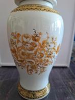 Dekselvaas Gold blossom h, Antiek en Kunst, Antiek | Vazen, Ophalen of Verzenden