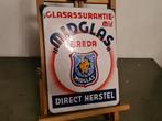 Emaille bord Glasassurantie mij midglas Direct herstel, Ophalen of Verzenden, Zo goed als nieuw, Reclamebord