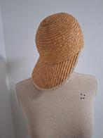 Gevlochten, rieten Cap met klep 56cm - DOE EEN BOD, Ophalen of Verzenden, Zo goed als nieuw, 56 of 57 cm (M, 7 of 7⅛ inch), Pet