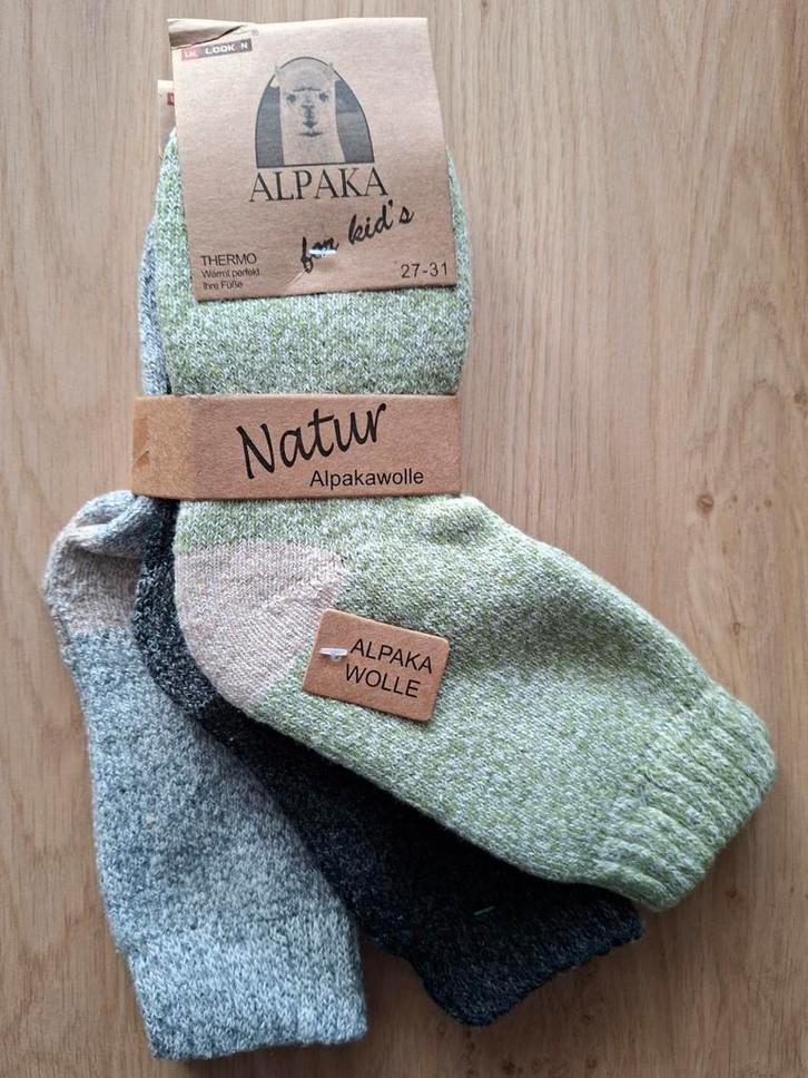 3 Paar Thermo Alpaka Wollen Sokken Maat 27-31 (Kind).., Kleding | Dames, Sokken en Kousen, Nieuw, Sokken en Kniesokken, Overige maten