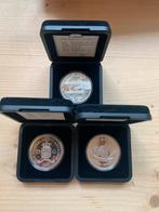 Antillen 3x 25 Gulden 1997-1999 proof zilver, Postzegels en Munten, Munten | Nederland, Ophalen of Verzenden, Koningin Beatrix