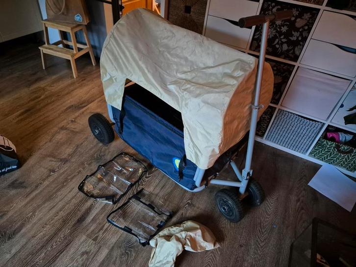 Opvouwbare bolderkar met huif Beachtrekker, Caravans en Kamperen, Bolderkarren, Opvouwbaar, Ophalen