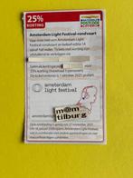 Amsterdam Light Festival-rondvaart 25% korting, Tickets en Kaartjes, Drie personen of meer, Kortingsbon, Overige typen