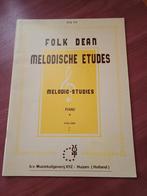 Folk Dean Melodische Etudes - Piano -  Volume 1, Ophalen of Verzenden, Gebruikt, Les of Cursus, Piano