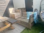 Gratis steigerHouten Tuinbank, Ophalen of Verzenden, Gebruikt, Hout