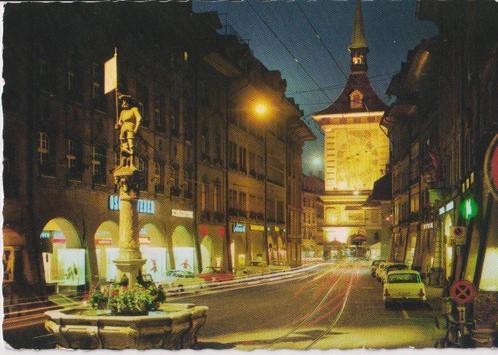 Zwitserland, Bern met auto's Borgward isabelle Coupe, Verzamelen, Ansichtkaarten | Buitenland, Gelopen, Overig Europa, Ophalen of Verzenden