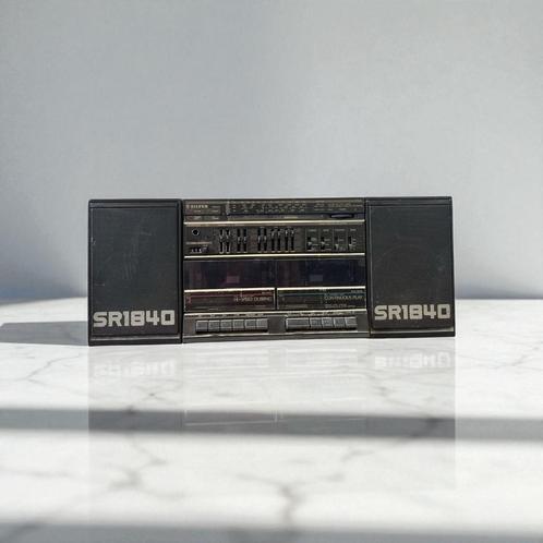 Vintage cassette radio boombox SR1840, Audio, Tv en Foto, Radio's, Gebruikt, Radio, Ophalen