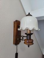 Wandlamp met glazen kap, Verzenden, Gebruikt, Glas