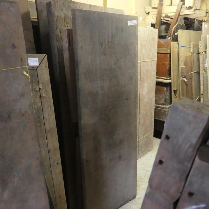 Tafel TQ56 oude deur teak hout 193x73 mooi landelijk blad, Antiek en Kunst, Antiek | Meubels | Tafels, Ophalen of Verzenden