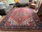Handgeknoopt vloerkleed vintage Perzisch stijl  340  248 cm, Crème, Heriz design Perzisch klassiek Mid-century Bohemian Eclectisch