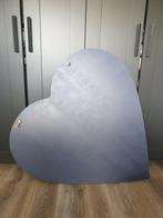 Groot houten blauwkleurig Hart wand  decoratie, Ophalen, Zo goed als nieuw