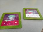 Wandtegels in houten lijst tile trivet Arnie R Fisk, Ophalen of Verzenden