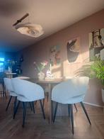 6 eetkamer stoelen Antony Kwantum zandkleurig, Ophalen, Zo goed als nieuw, Rond, 50 tot 100 cm