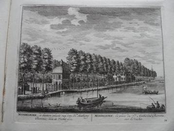 54 Nieuwersluis Buitenplaats Middelhoek Kopergravure 1719 beschikbaar voor biedingen