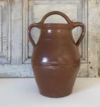 Grote Franse grès gargoulette waterkruik marron kleurig, Antiek en Kunst, Ophalen of Verzenden