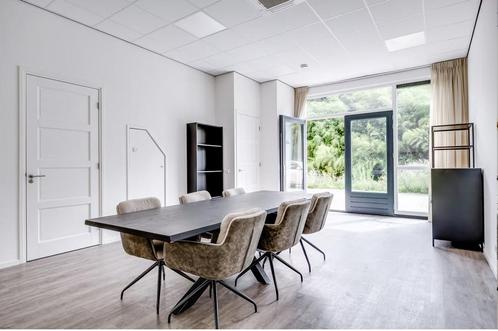 Zwarte tafel 2.60m incl. 6 stoelen, Huis en Inrichting, Tafels | Eettafels, Zo goed als nieuw, 50 tot 100 cm, 200 cm of meer, Rechthoekig