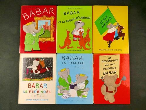 6x Babar boeken: Frans (5x) en Nederlands (1x) (1961 - 1969), Boeken, Kinderboeken | Kleuters, Gelezen, Fictie algemeen, 5 of 6 jaar