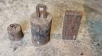 Drie Oude gewichten zwaar ijzer., Antiek en Kunst, Antiek | Gereedschap en Instrumenten, Ophalen
