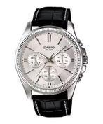 Casio  MTP-1375 herenhorloge nieuw, Casio, Leer, Staal, Polshorloge