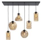 hanglamp 100cm amber glas bar tafel woonkeuken eettafel lamp, Ophalen, Nieuw, Glas, 75 cm of meer